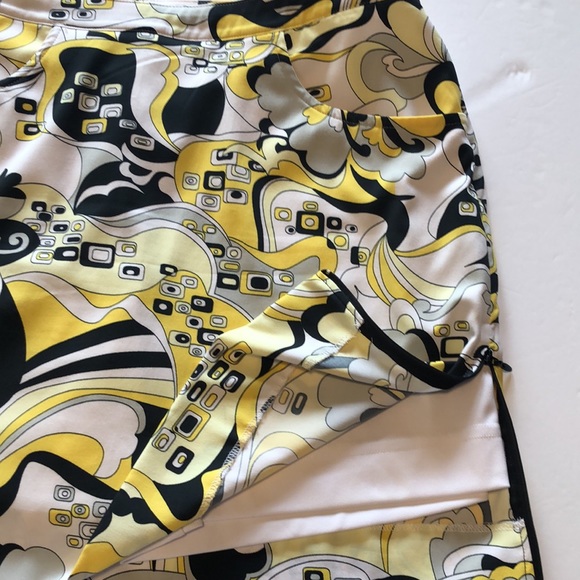 Bette & Court golf sport skort 80’s 90’s pattern geometric yellow and black - Picture 5 of 16